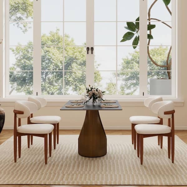 Condition photo showing Good Condition for Pedestal Dining Table with Bronze Carbon Base (table base only)