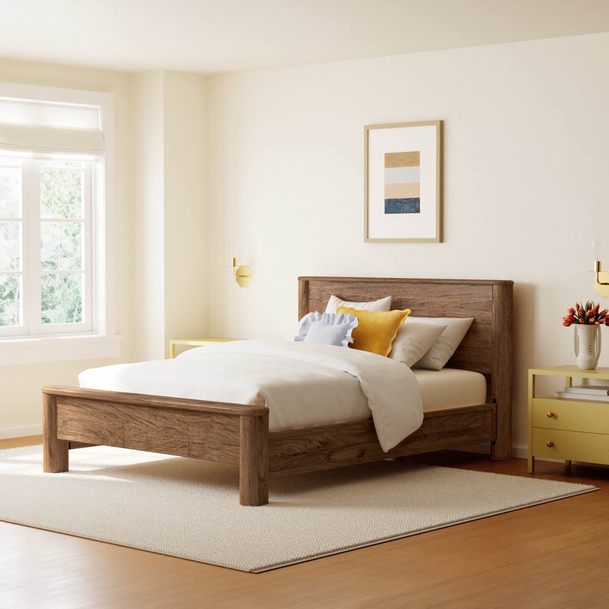Condition photo showing Good Condition for Quinn Queen Solid Wood Platform Bed By Birch Lane™ (headboard only)