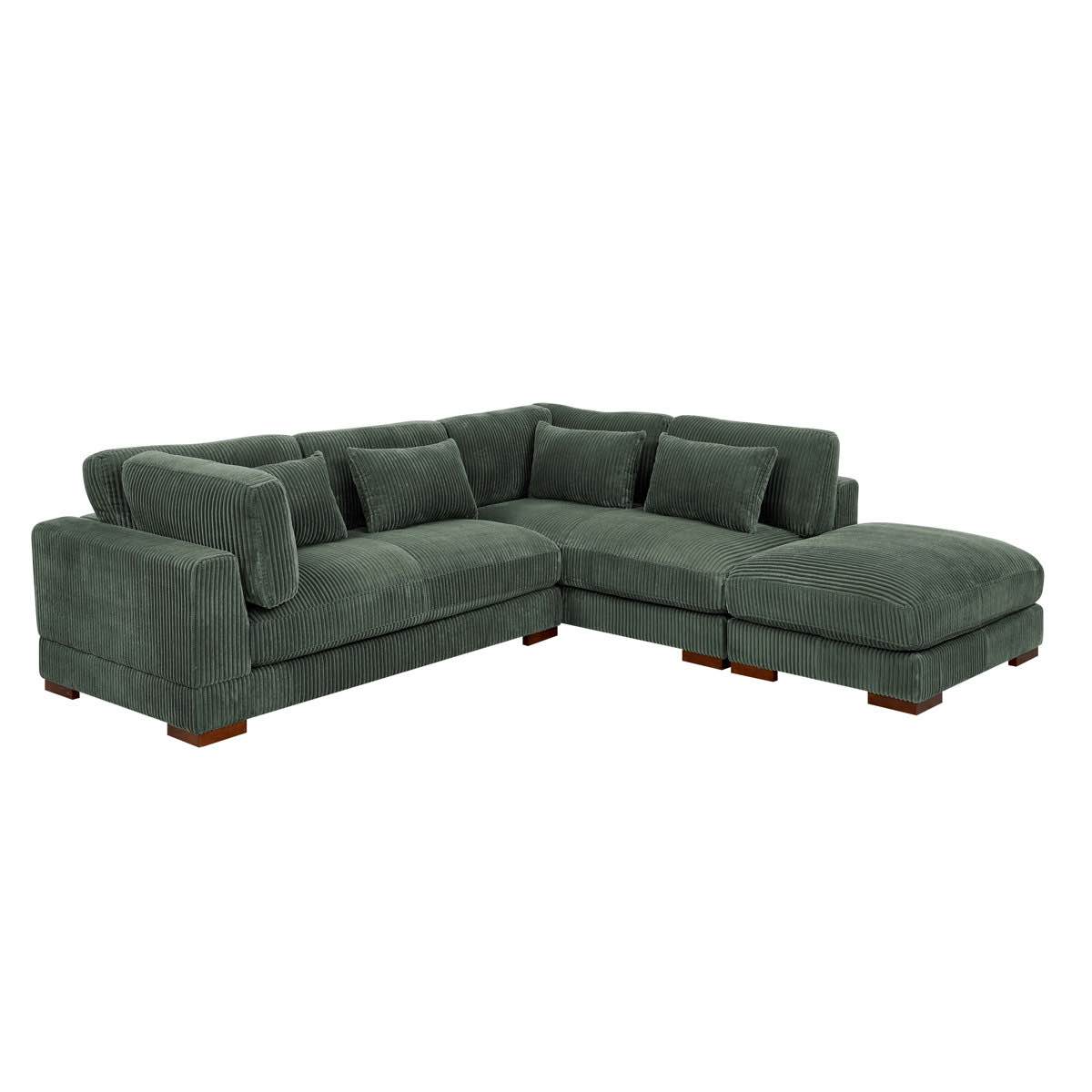 Beeston Corduroy L-Shaped Sectional By Ebern Designs (left frame & cushions only)
