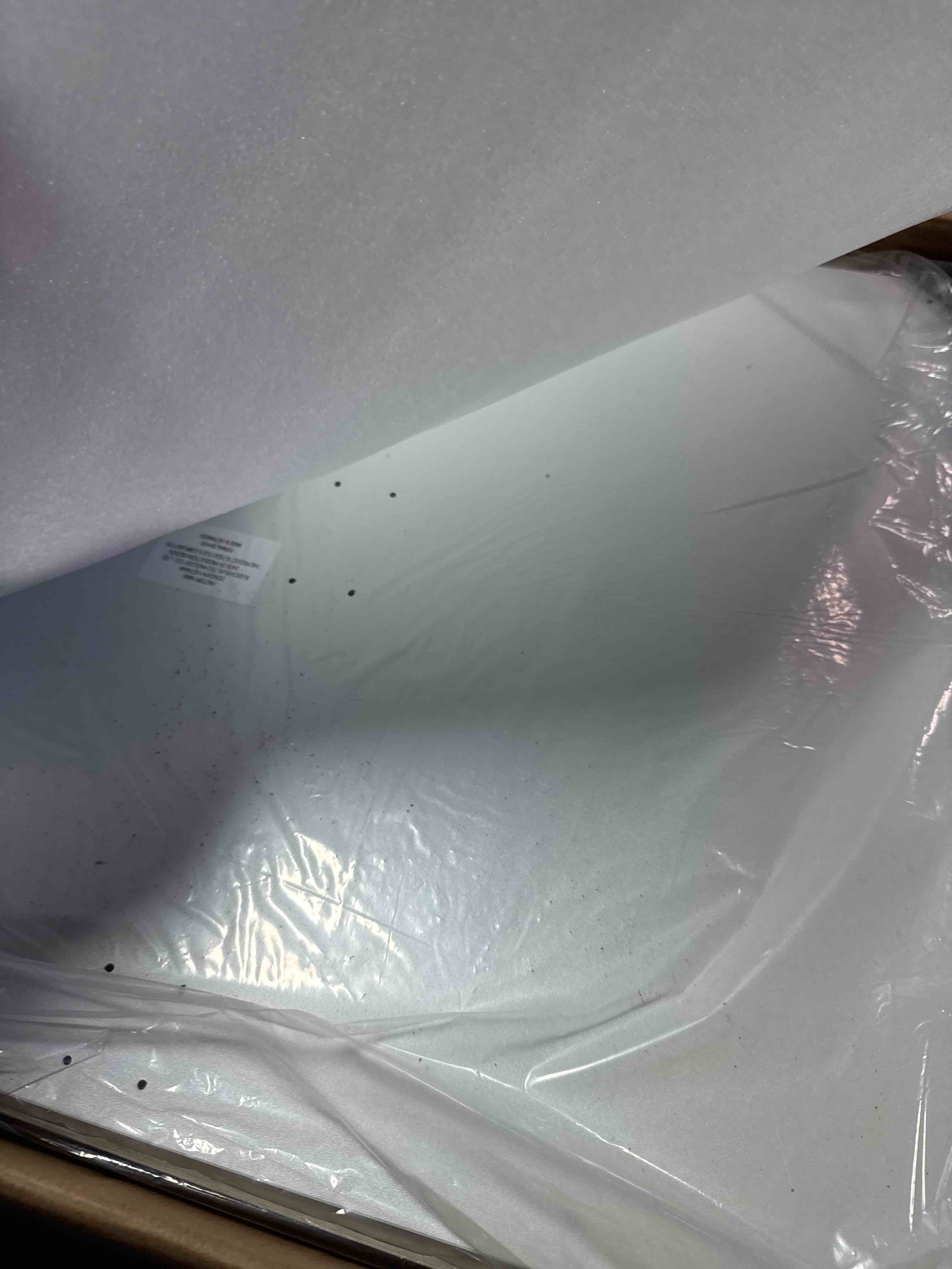 Condition photo showing Good Condition for dumos 63 inch electric standing desk height adjustable, sit to stand computer workstations large work pc table home office writing gaming desks with memory presets for walking pad, bedroom, white( one board has a crack shown in pictures)