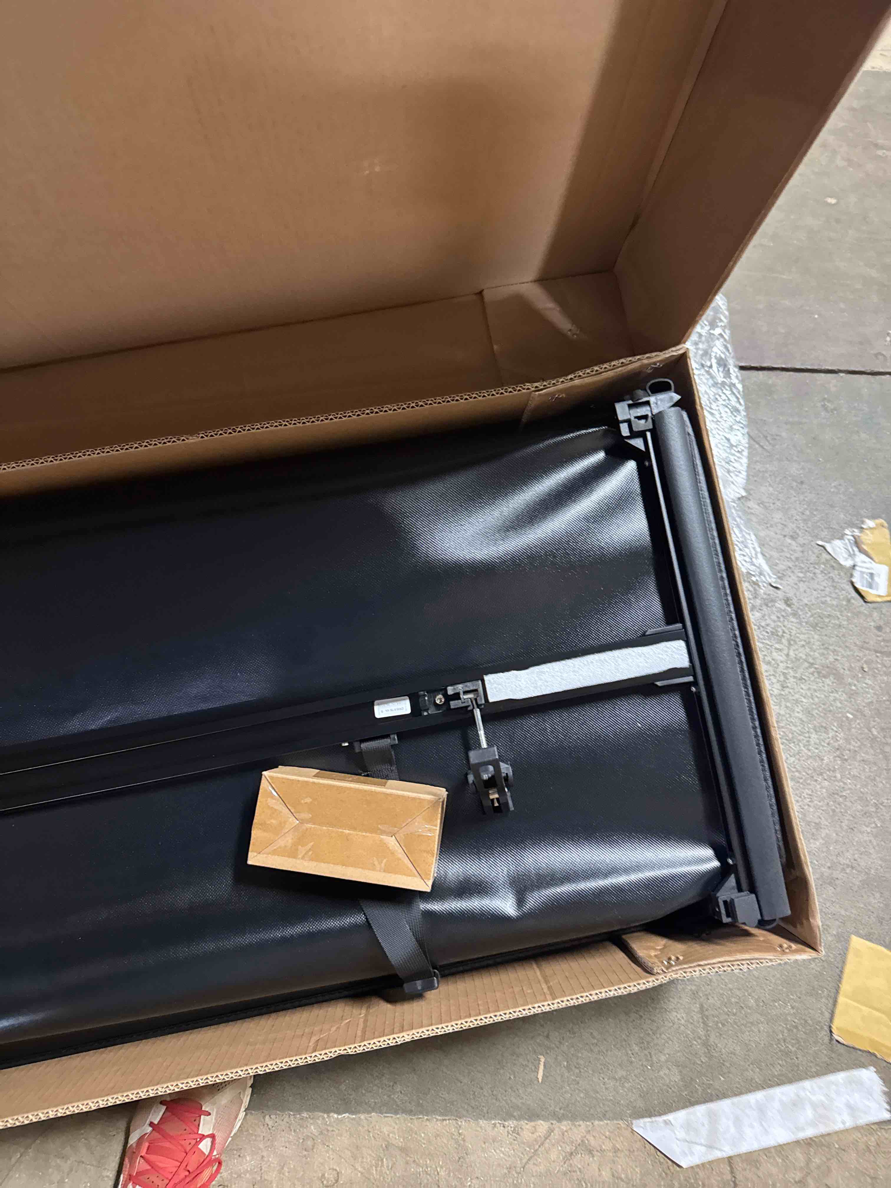 Condition photo showing New/Like New for mostplus 5.5ft quad fold soft truck bed tonneau cover on top compatible for ford f150 2015-2025 2026 f-150 bed fourth fold styleside bed cover 67inch 5.5 ft 4-folding soft