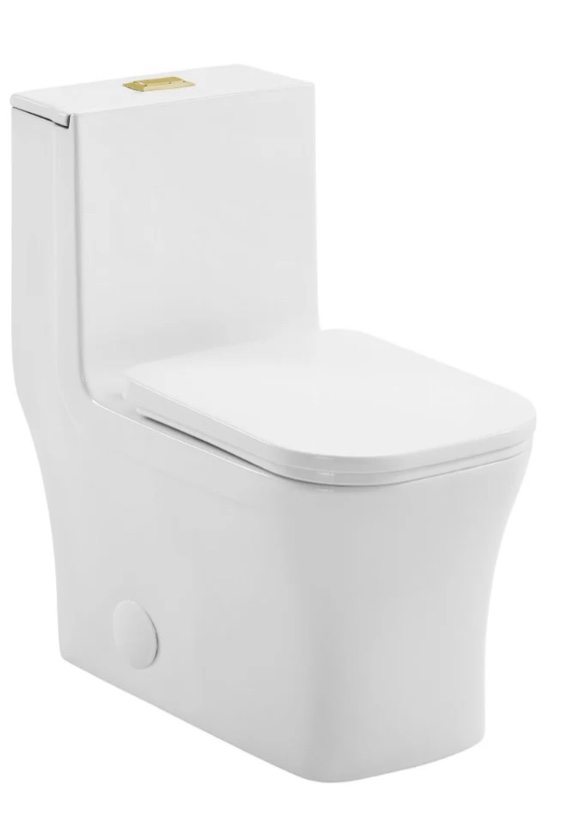 swiss madison concorde one-piece square toilet dual-flush, brushed gold hardware 
