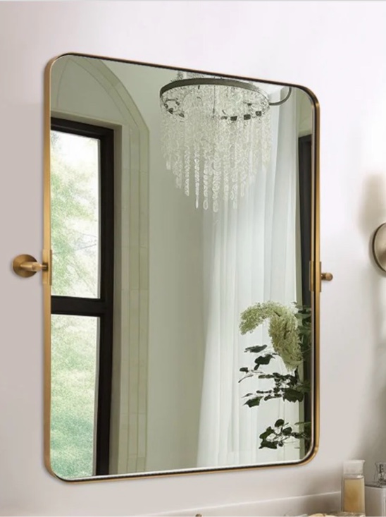 Moon Mirror Rectangle Pivot Mirror 36" x 24"