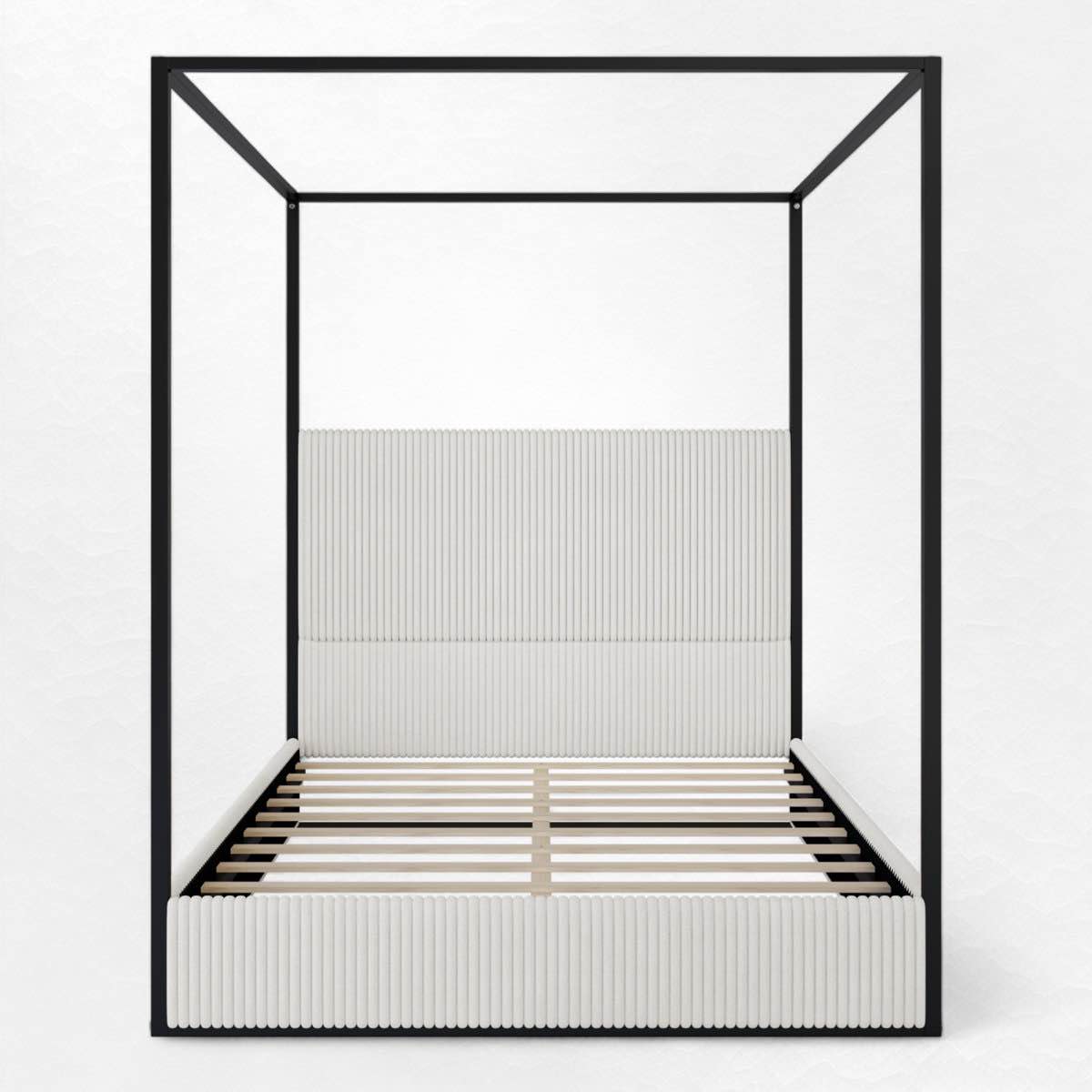 Condition photo showing Good Condition for upholstered metal canopy bed by latitude run®