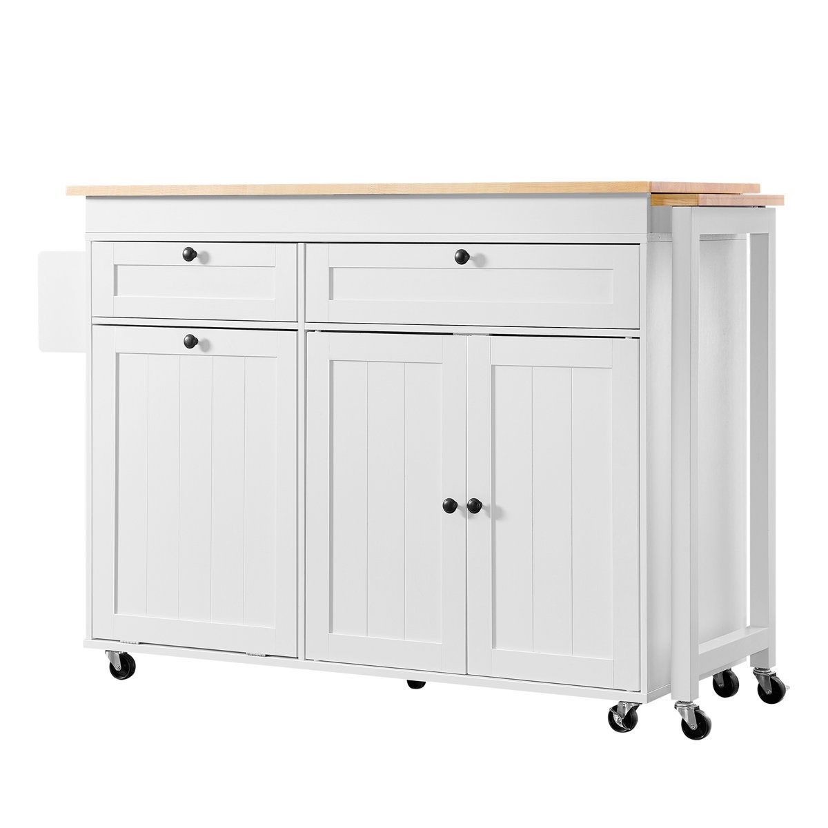 Condition photo showing As Is for 81.6" kitchen island with extendable dining table 2 drawers and 2 doors cabinet for kitchen by winston porter