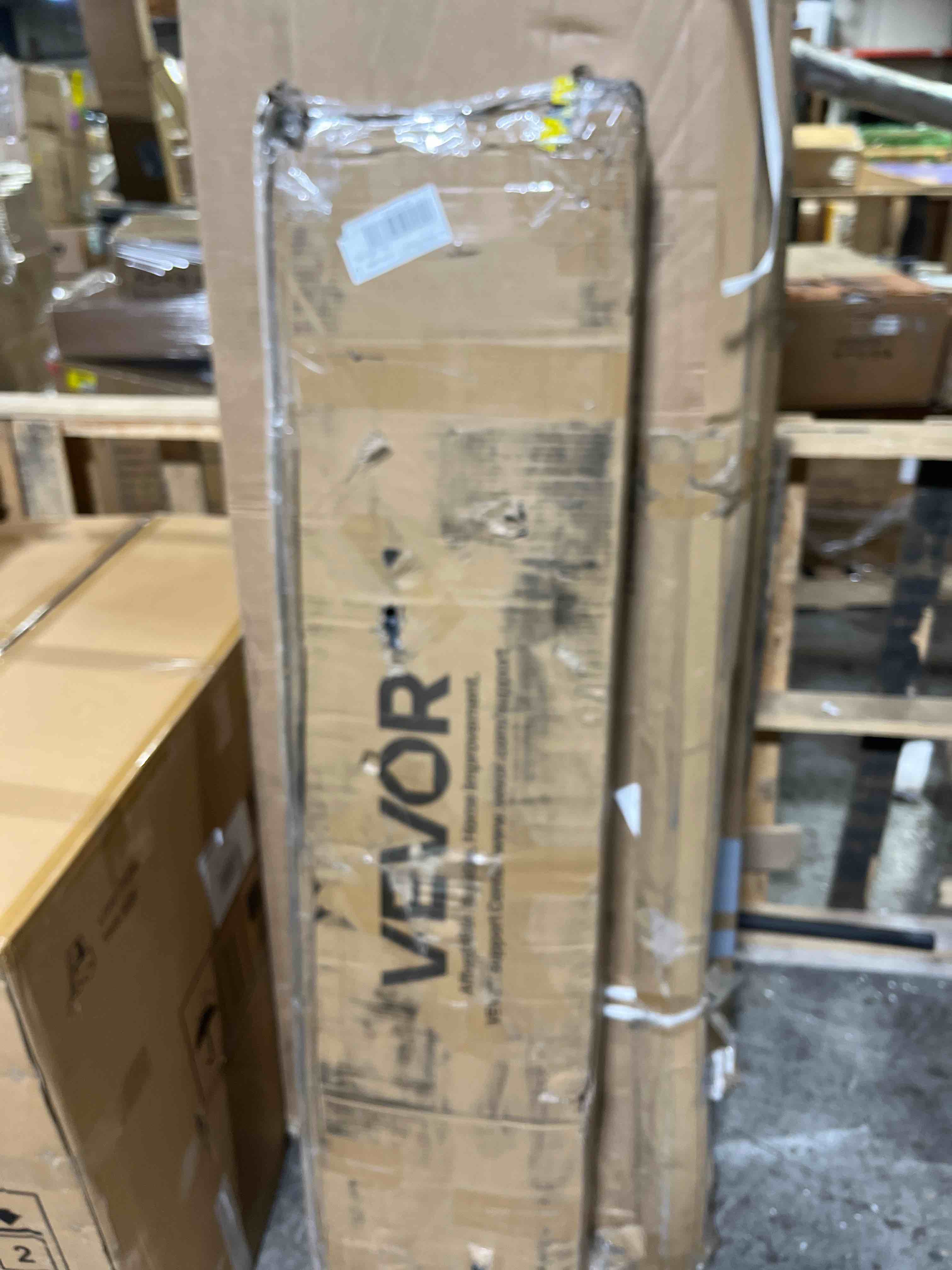 Condition photo showing Good Condition for vevor pallet forks, 4000 lbs clamp on pallet forks, 60-inch total length heavy-duty tractor fork with adjustable stabilizer bar for tractor attachments, loader bucket, and skid steer, black 60 inch 4000lbs