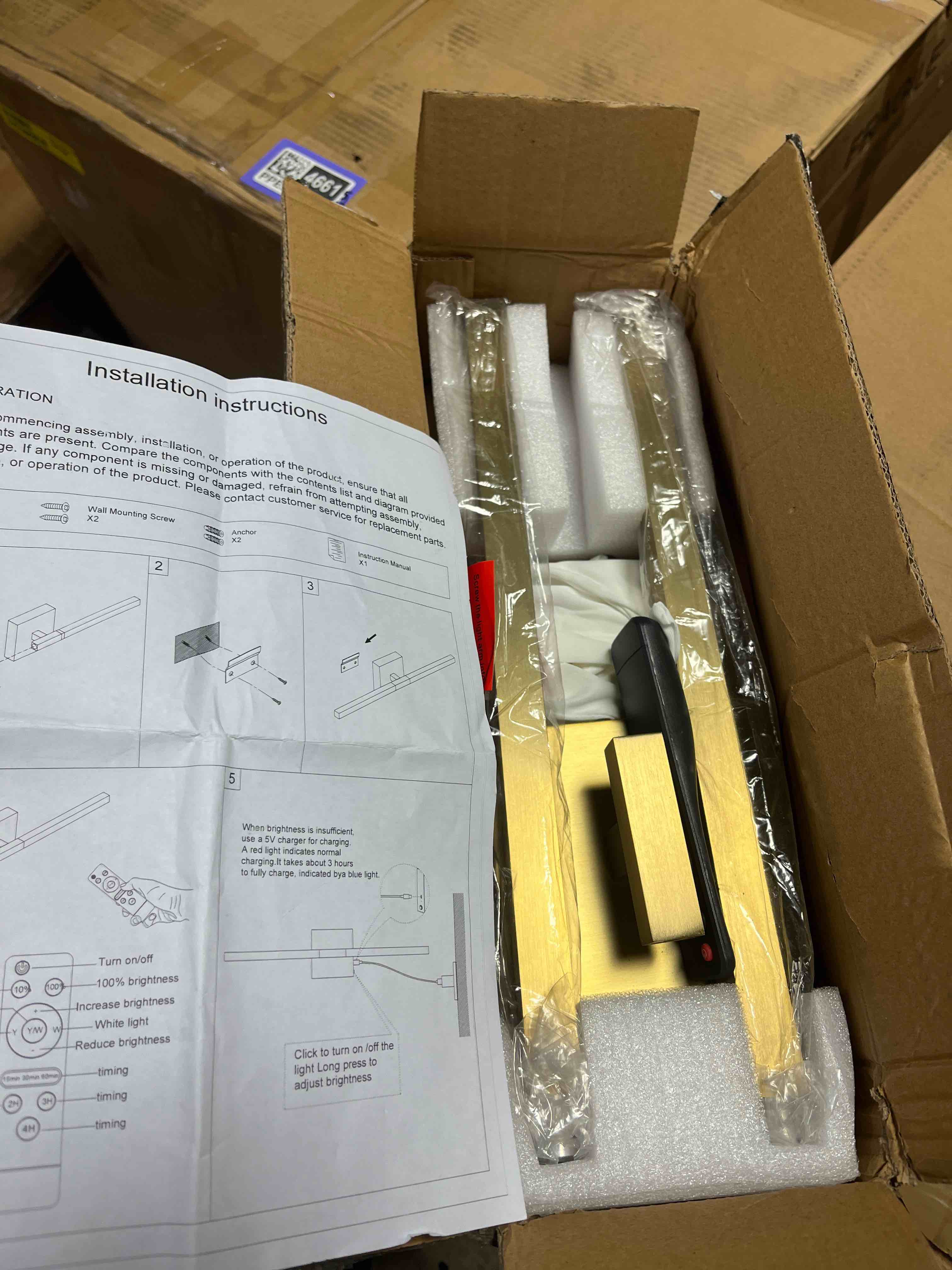 Condition photo showing Good Condition for ralbay 24inch modern gold bathroom vanity light 20w frosted aluminum modern led gold bathroom light fixtures white light 6000k gold 24 inch