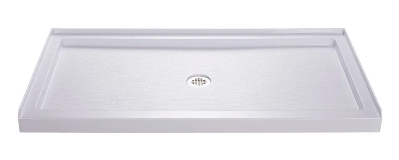 SlimLine 32" x 60" Shower Base with Single Threshold and 3-1/4" Center Drain