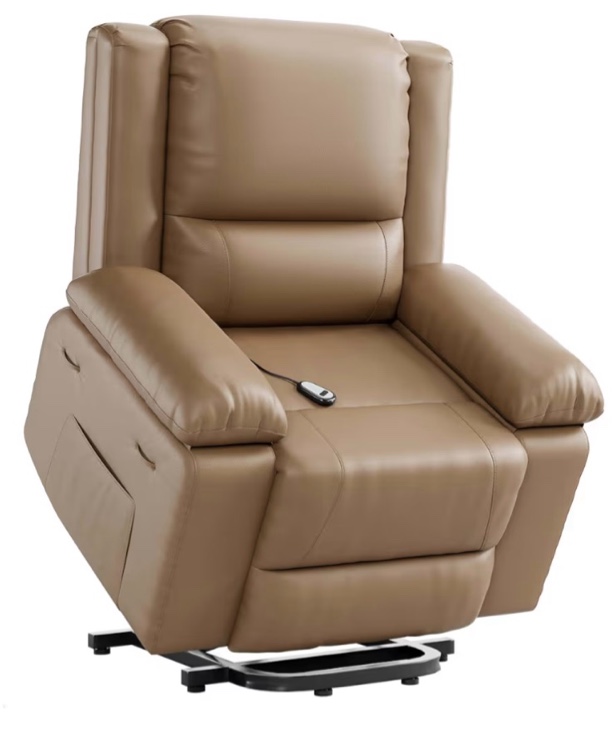 garveehome power lift recliner chair - heat and massage, adjustable back and legs, pu leather electric lift chair designed for the elderly and people with mobility impaired