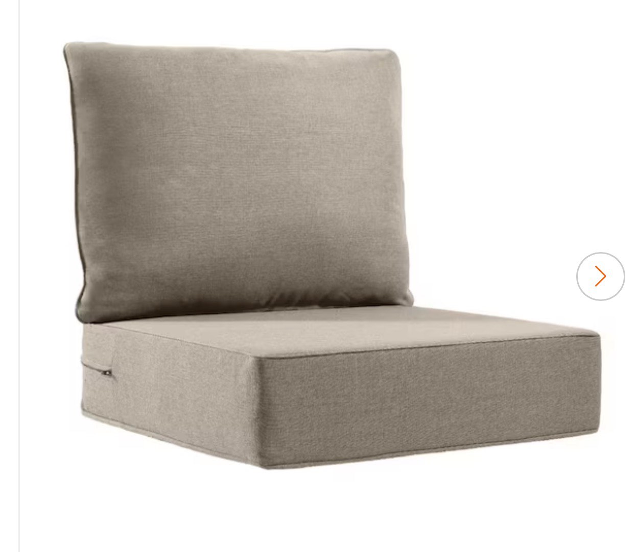 Carolina 24 in. x 24 in. x 6 in. Olefin 4-Piece Deep Seating Outdoor Lounge Chair Sofa Cushion in Gray ( Incomplete)