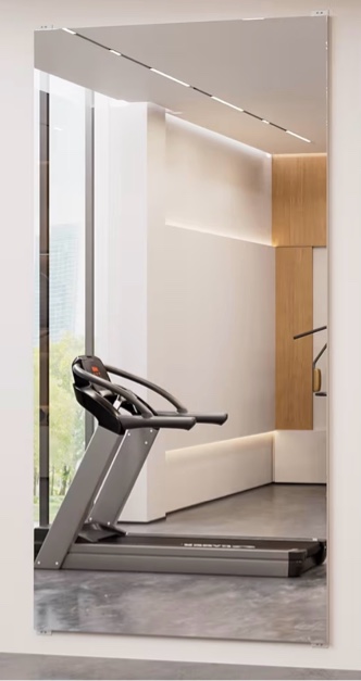 72" x 48" Wall Mirror Full Length, Lightweight | Shatterproof | Non-Glass Nanomirror | HD Reflection | Frameless Large Gym Mirror for Dance Studio, Garage, Living Room, Home Gym, 1PC