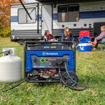 Westinghouse WGEN 3600DF 4650 Peak Watt Dual Fuel Portable Generator, Remote Electric Start with Auto Choke, RV Ready 30A Outlet, Gas & Propane Powered