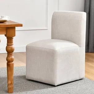 Ritney Down Fill Modern Dining Chairs Casters Parsons Chair