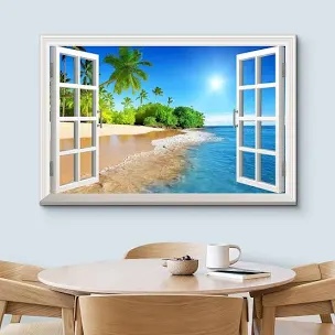 IDEA4WALL Sunny Blue Sky Canvas Art