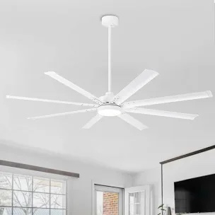 Ikera 72" Large Windmill Ceiling Fans with Lights and Remote