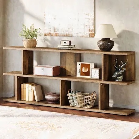 71" extra long sofa table. 3 tier farmhouse