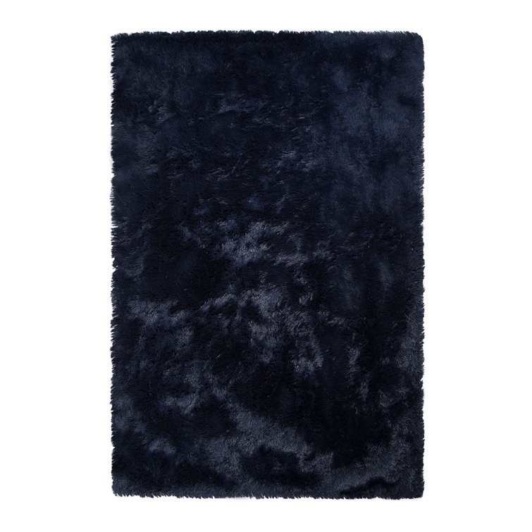 9’X12’ Large Navy Blue Washable Shag Area Rugs Non-Slip Fluffy Shag Plush Fuzzy Shaggy Rug for Living Room, Bedroom, Home Decor