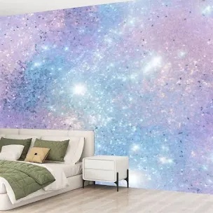 Peel and Stick Canvas Wallpaper Wall Mural Holographic iridescent 