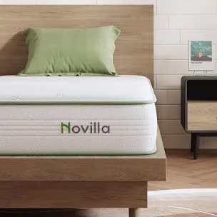 Novilla Medium Gel Memory Foam Hybrid  Twin Mattress Bed-in-a-Box Mattress Full