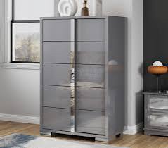 Mercidieu 50"H Modern Highlgloss 5 Drawers Chest 