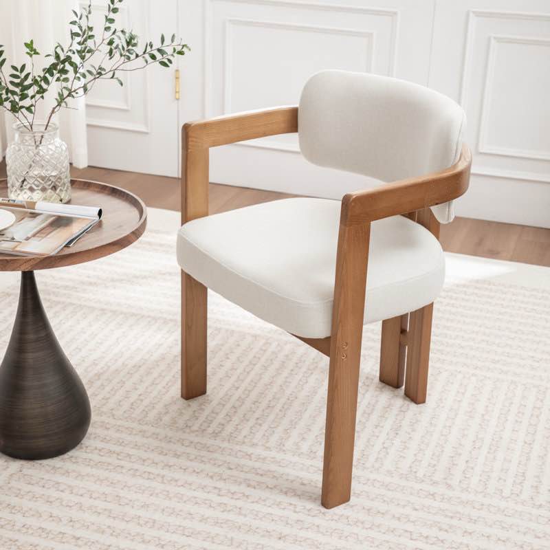 Bula Stanford Upholstered Curved Solid Wood Dining Chair