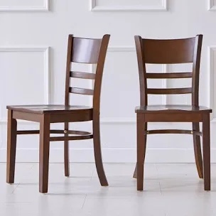 Zida Solid Wood Seat Ladder Back Side Chair (Set Of 2)