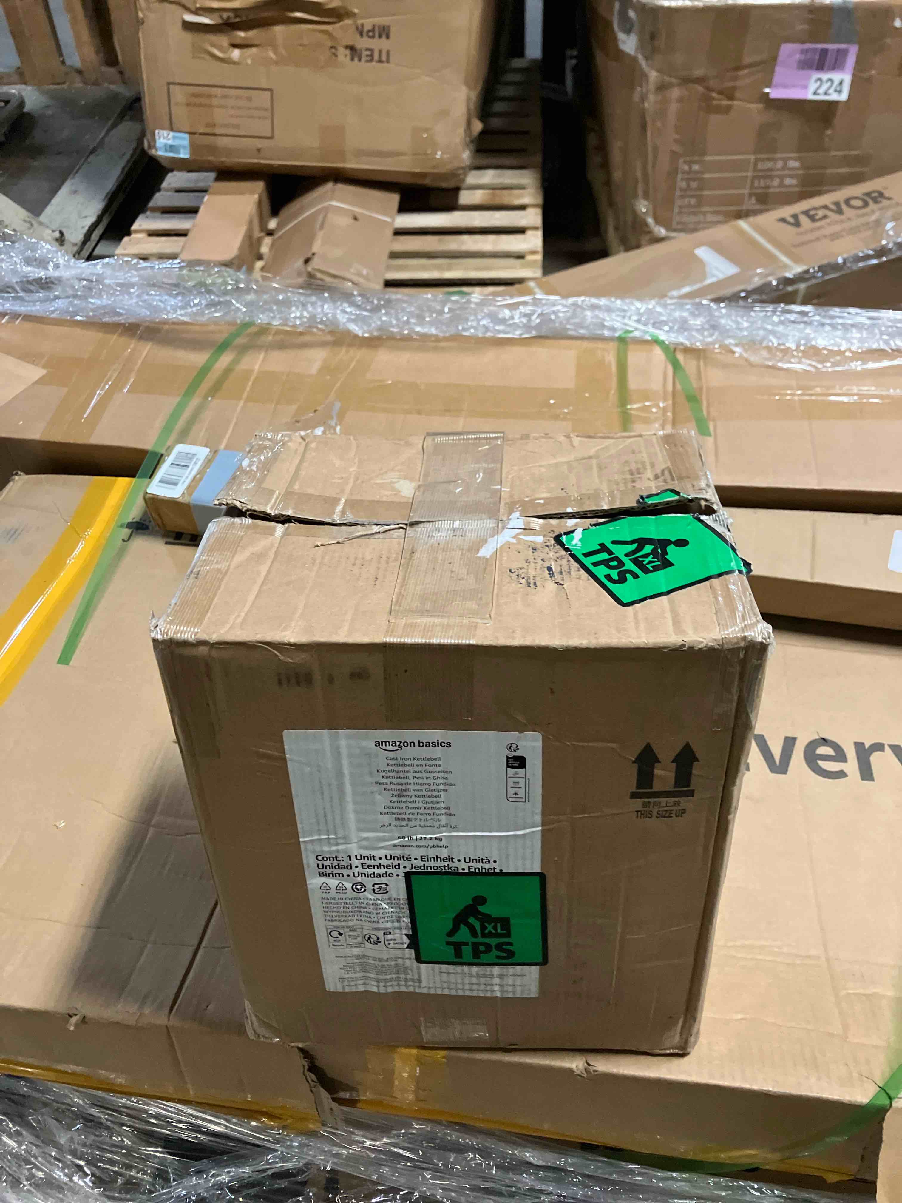 Condition photo showing New/Like New for Amazon Basics Cast Iron Kettlebell 60 Pounds