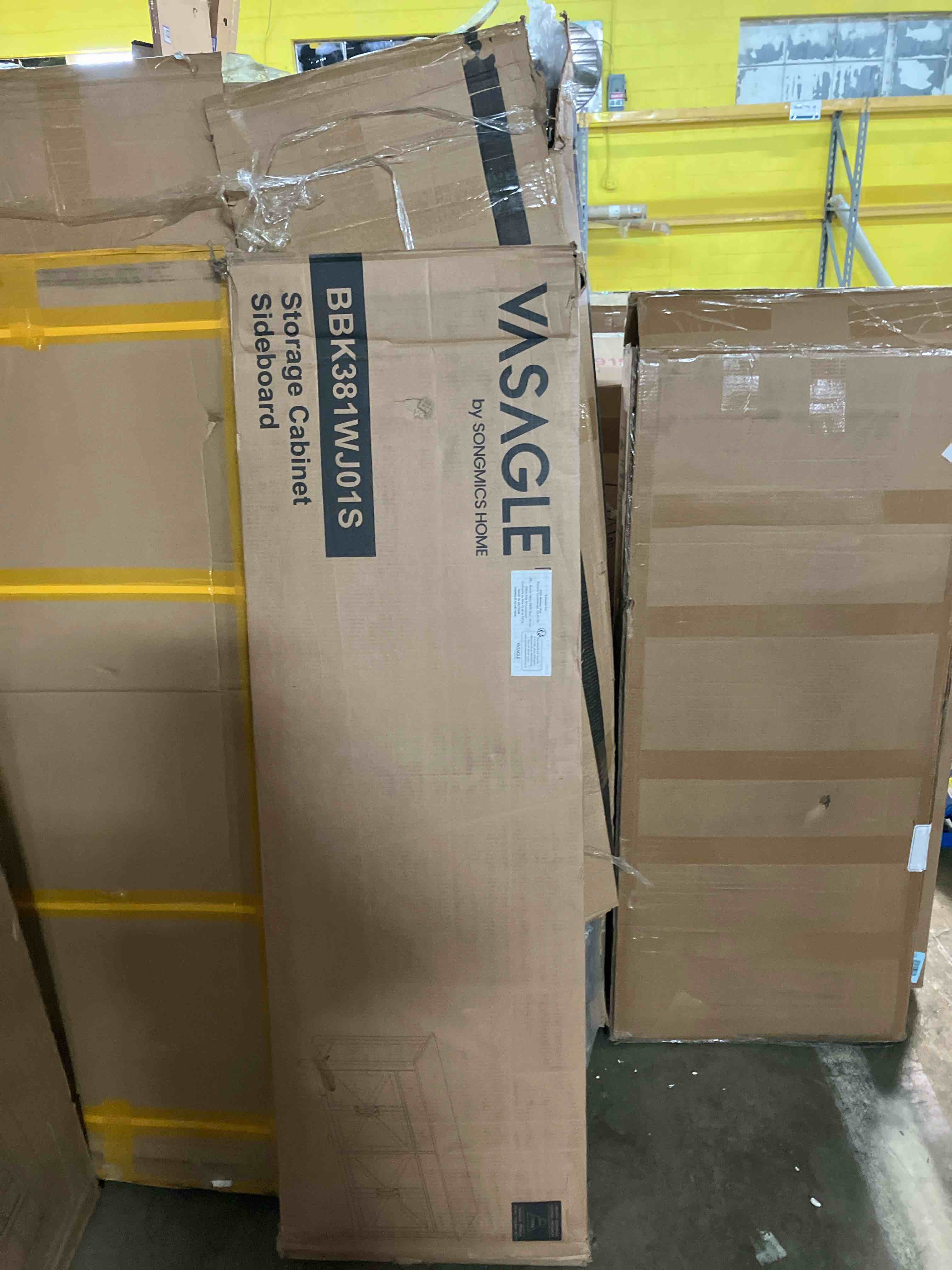 Condition photo showing New/Like New for Sideboard Buffet Cabinet, Kitchen Storage Cabinet with Rattan Decorated Doors