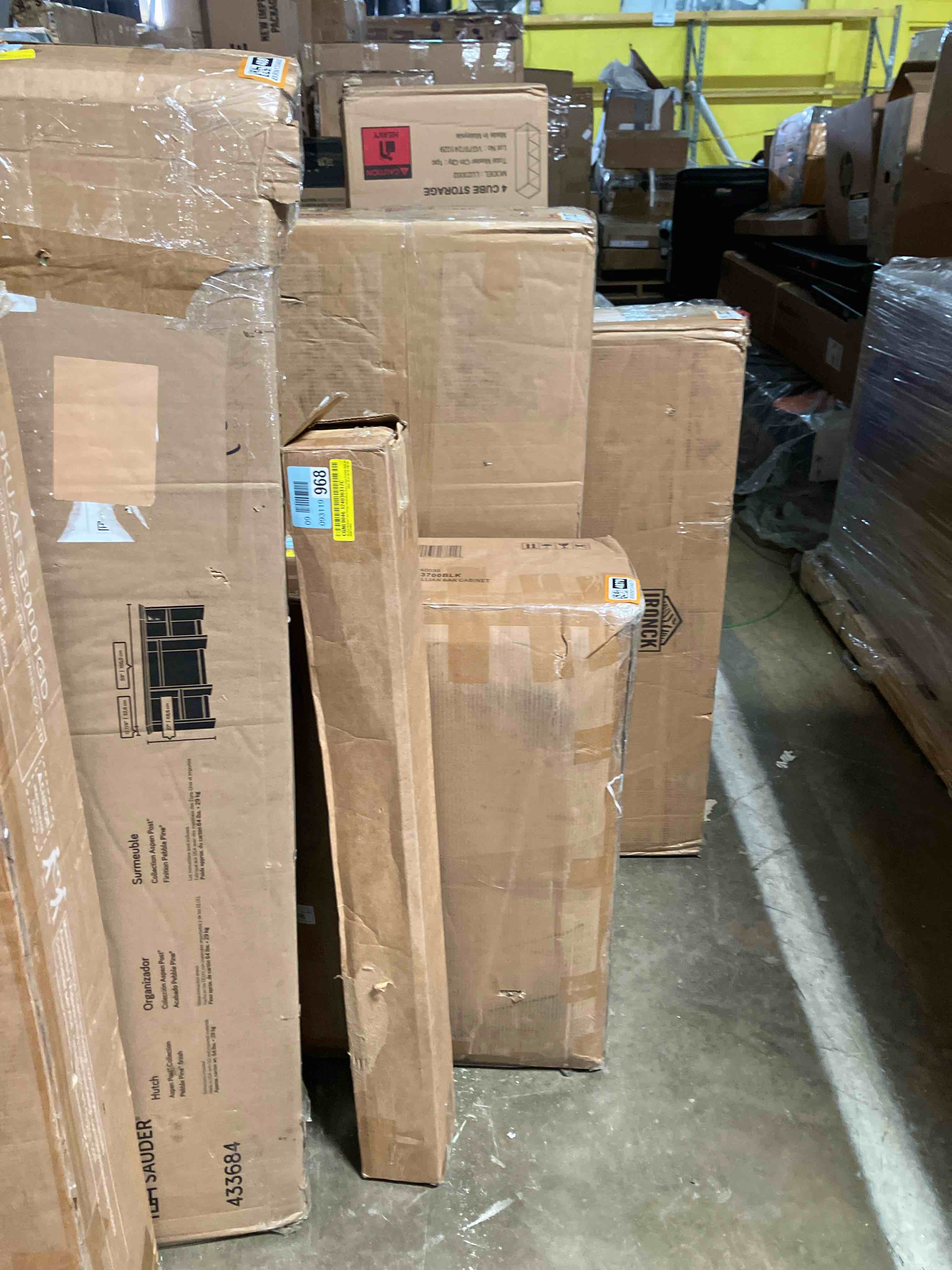 Condition photo showing New/Like New for 46"x46" XL Framed Wall Art - Neutral Abstract Line Design Art (Frame Assembly Required)