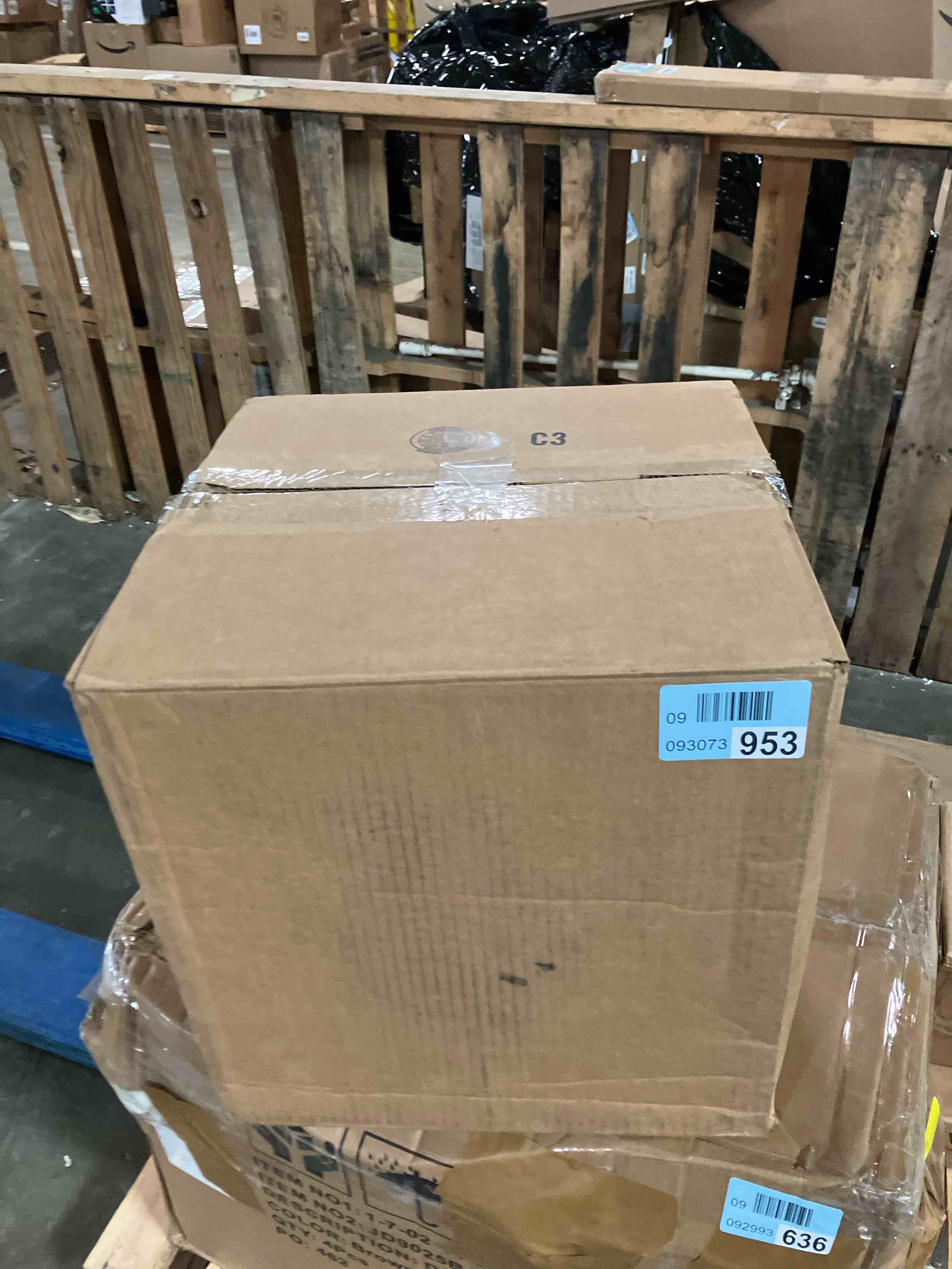 Condition photo showing New/Like New for Corette Handwoven Bamboo and Pine Wood Planters with Tripod Base, Decorative Woven Design, Durable Construction, Set of 3