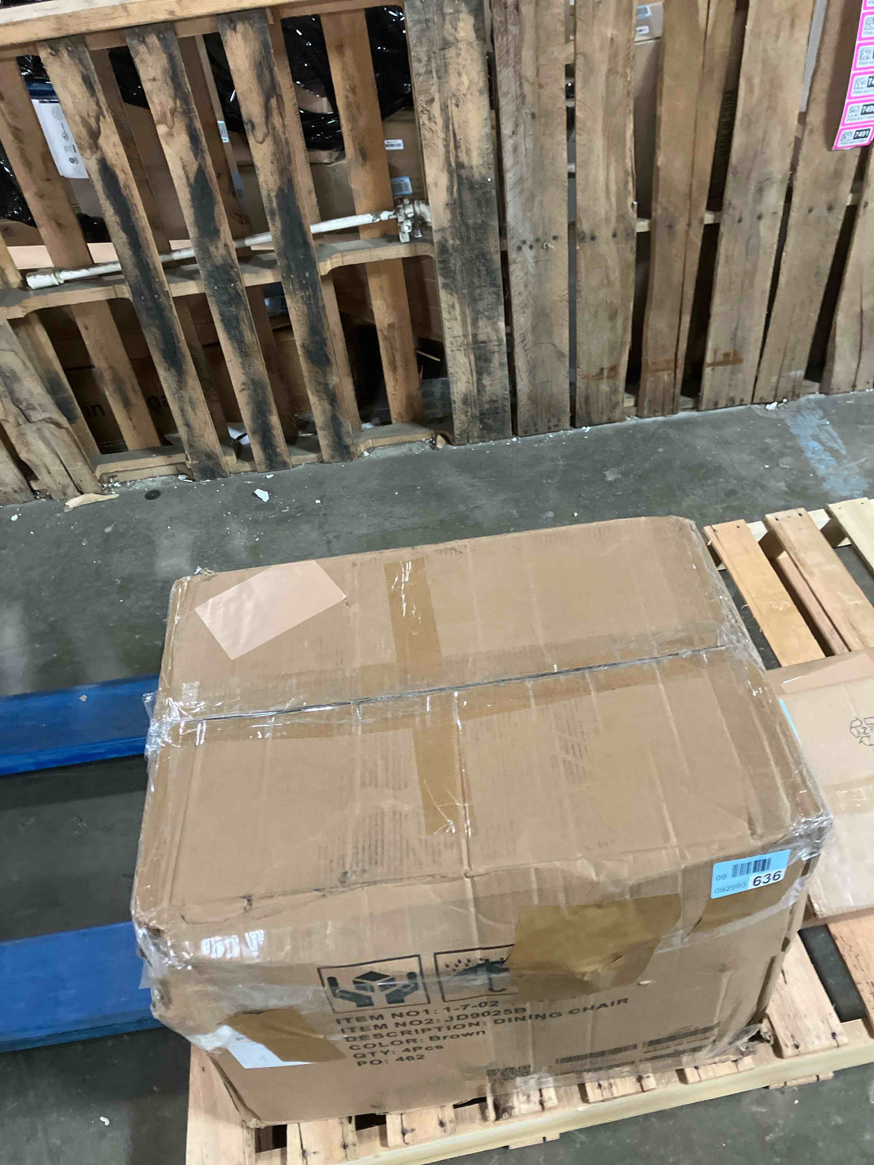 Condition photo showing New/Like New for 32.4"H Modern Upholstered Dining Chairs, Faux Leather Back Set of 4