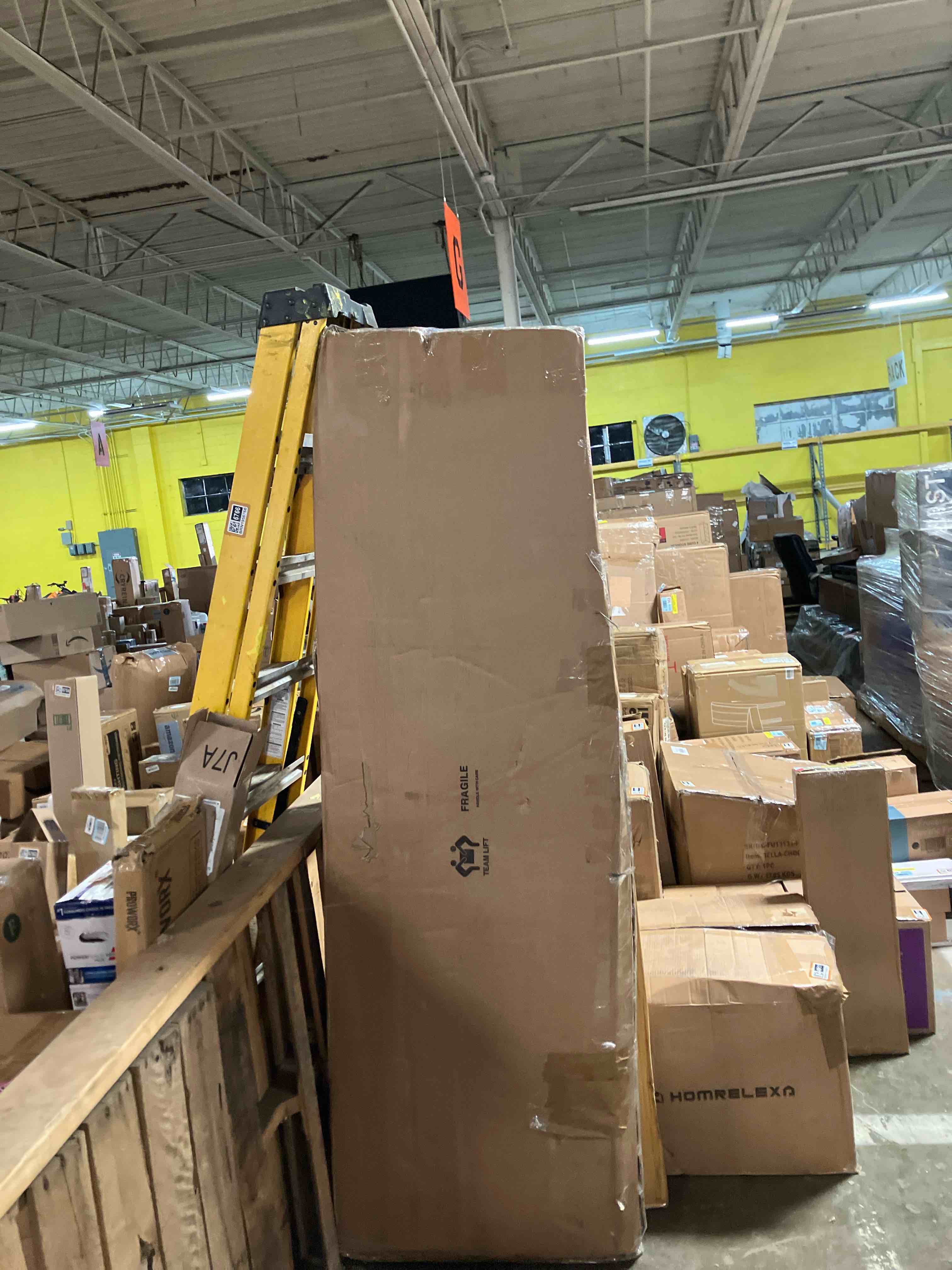 Condition photo showing Good Condition for Ardin Solid Wood Bed Frame With Cream Boucle Upholstered Headboard Queen 