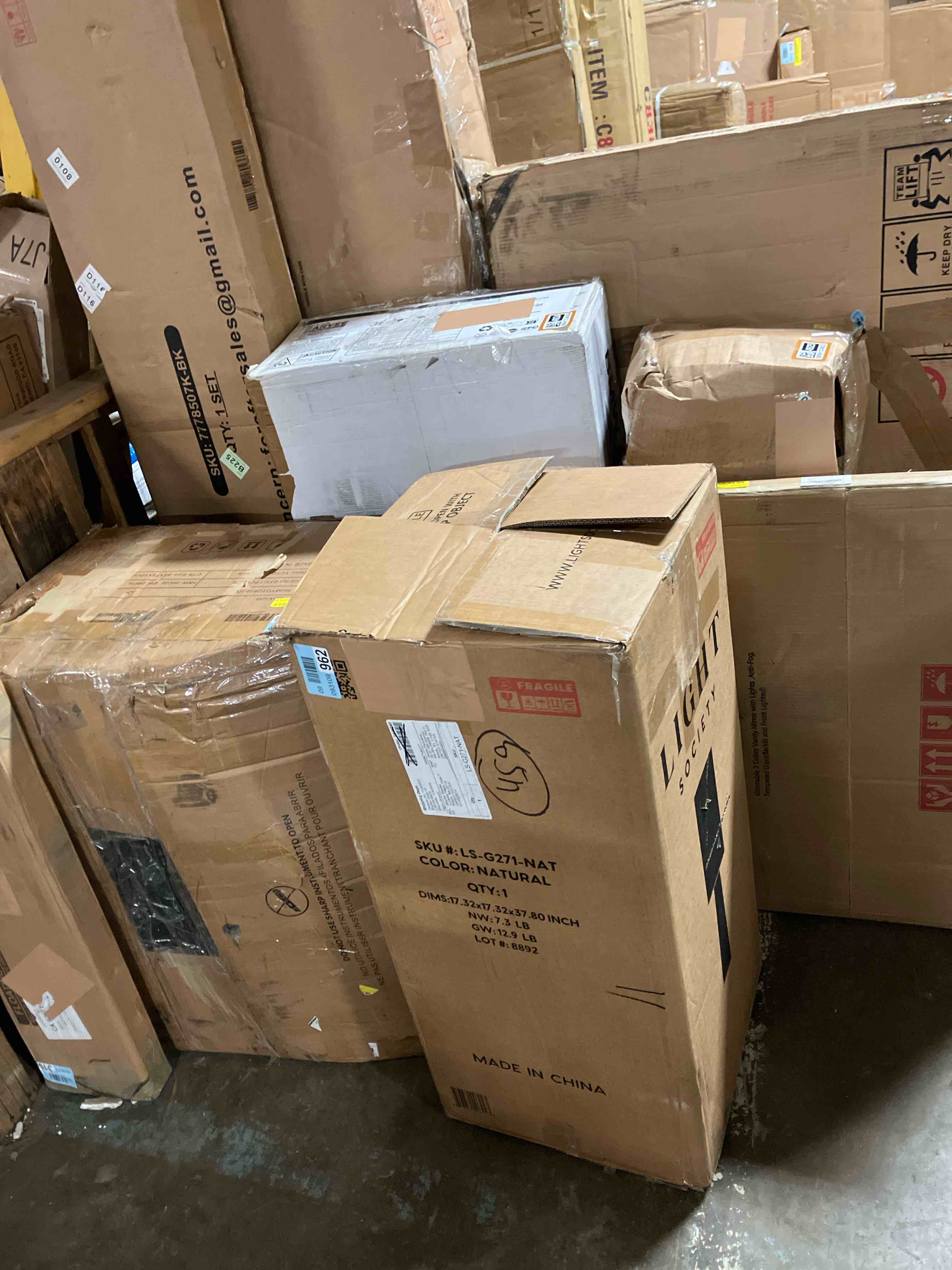 Condition photo showing New/Like New for Keshav Linen Floor Lamp