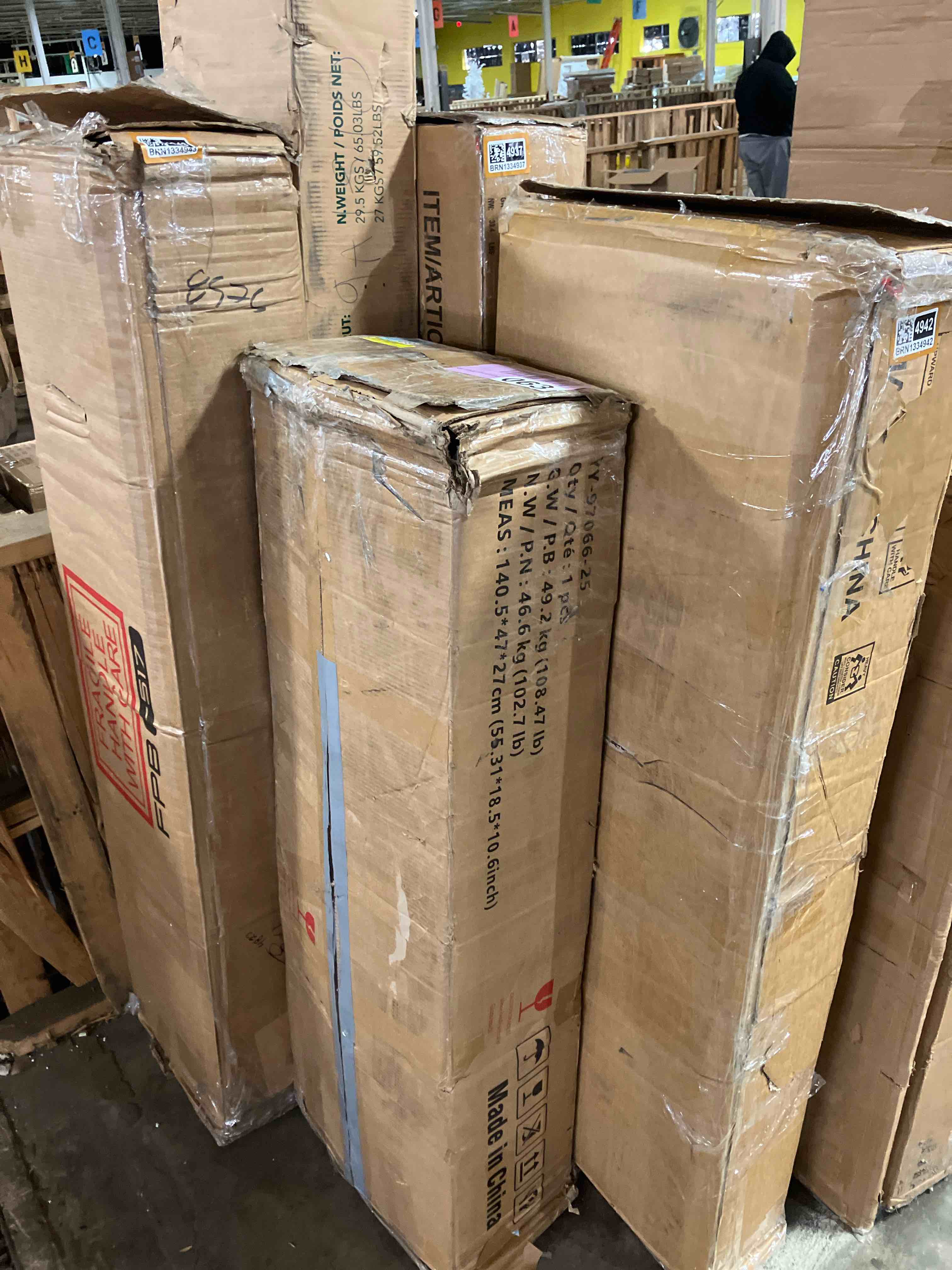 Condition photo showing New/Like New for Freestanding Arch Display Cabinet with 3-Color Light Modes and Motion Sensor