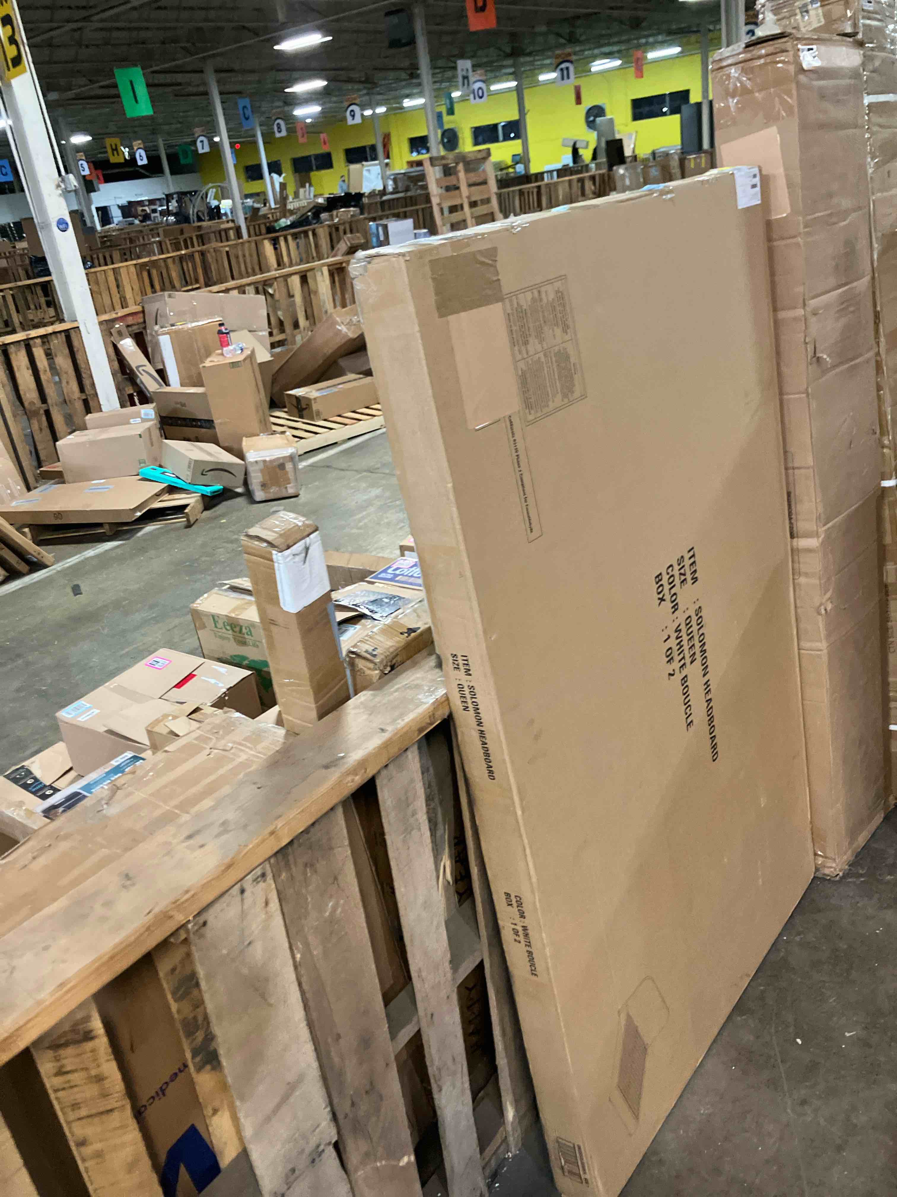 Condition photo showing As Is for SOLOMON Queen Bed Headboard