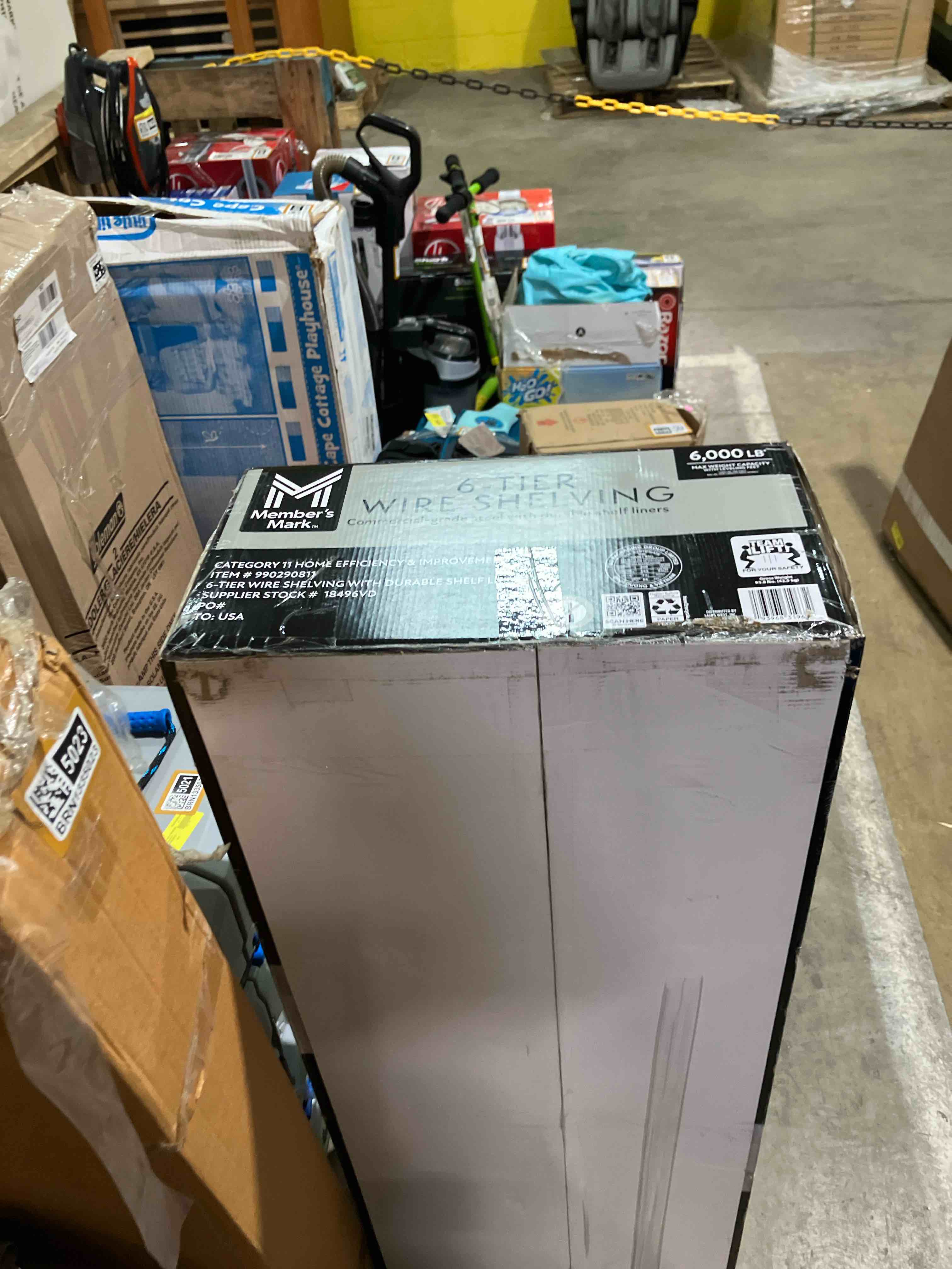 Condition photo showing New/Like New for Member's Mark 6-Tier NSF Heavy Duty Wire Shelving, 47.75" W x 18" D x 75.5" H