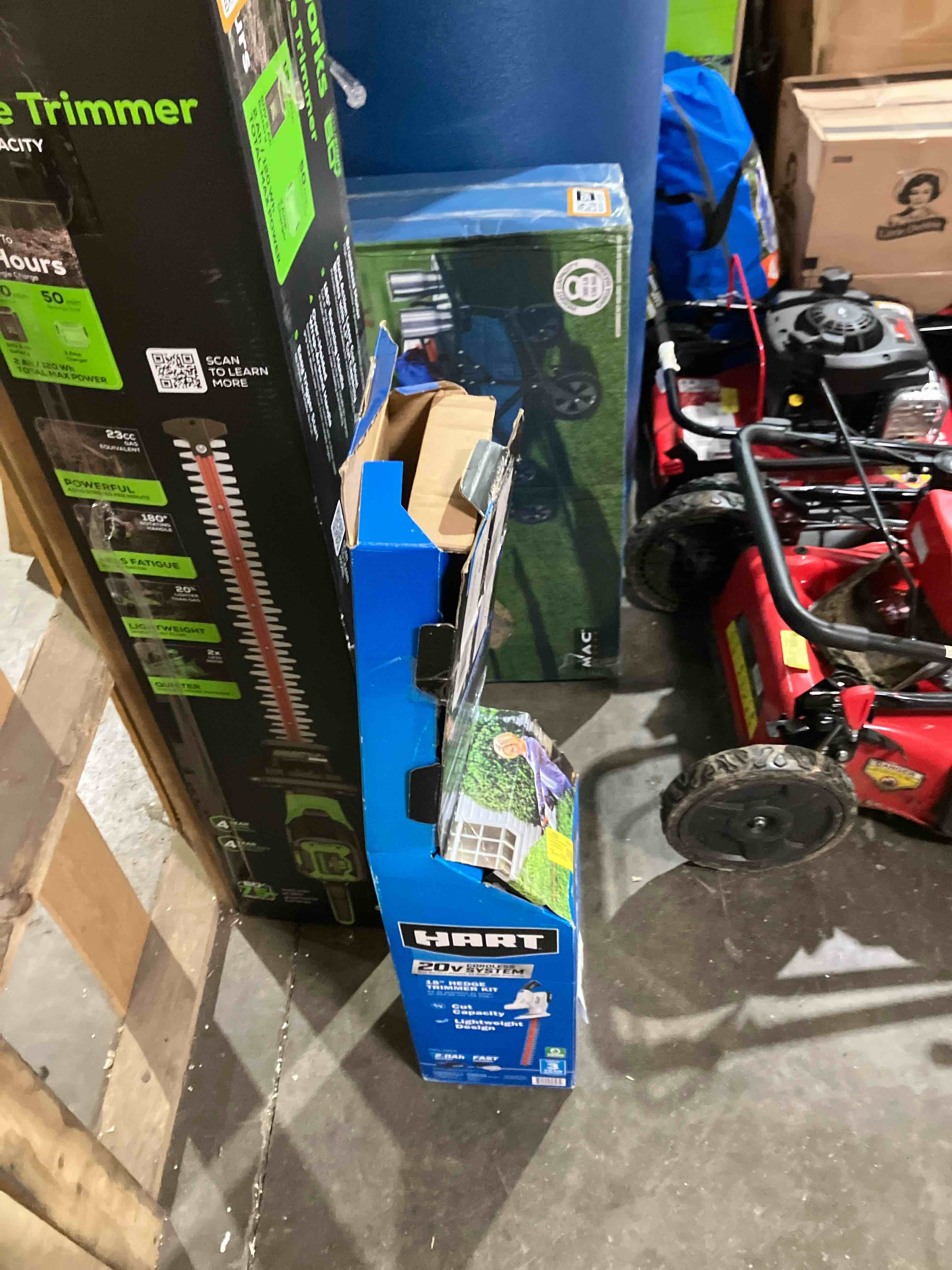 Condition photo showing New/Like New for HART 20-Volt Cordless 18-Inch Hedge Trimmer Kit  (1) 2.0Ah Lithium-Ion Battery