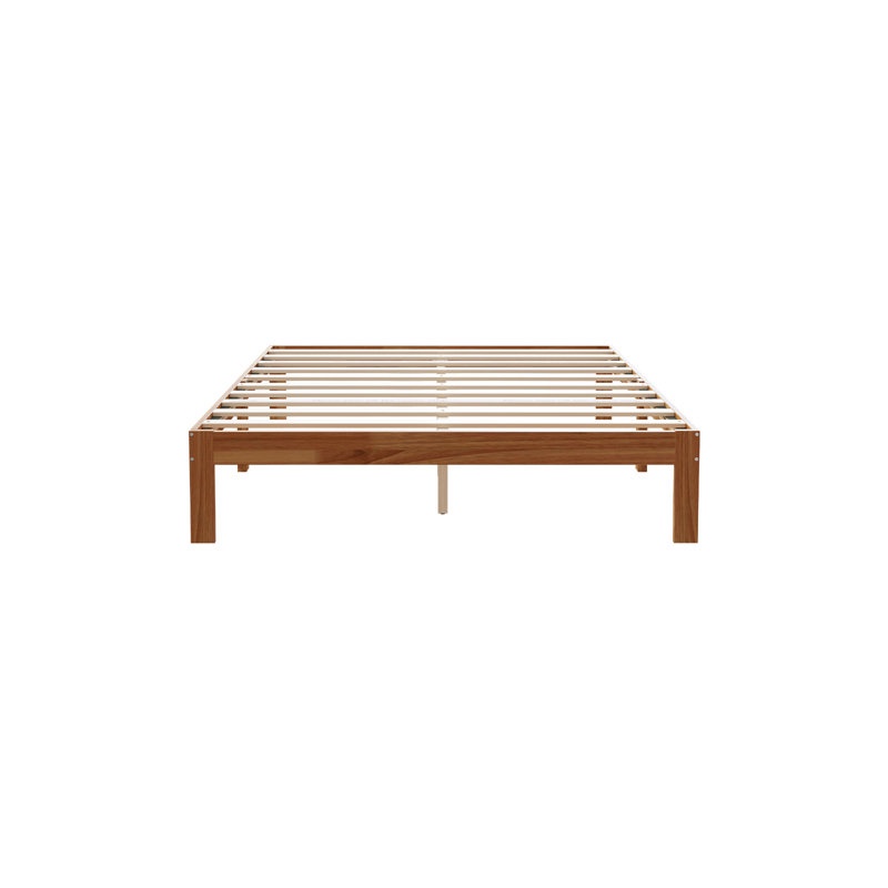 12" Solid Wood Platform Bed with Wooden Slats, No Box Spring Needed Full