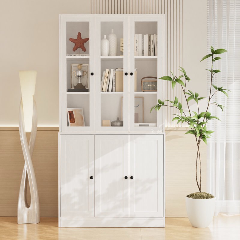 70.9'' H X 35.4'' W Kitchen Pantry Cabinet With Glass Door