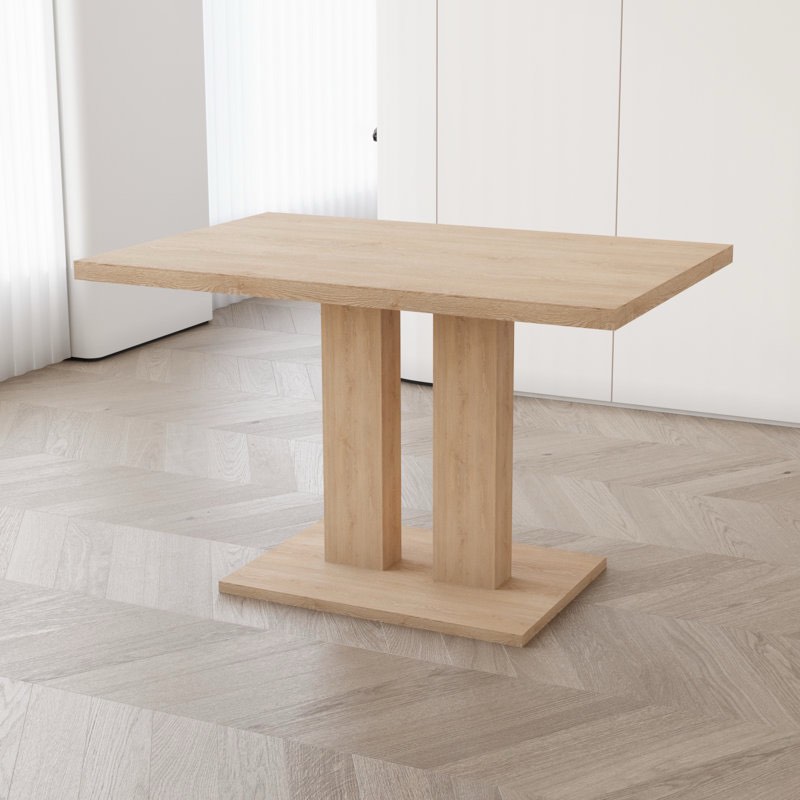 mekeshia double pillar rectagular dining table