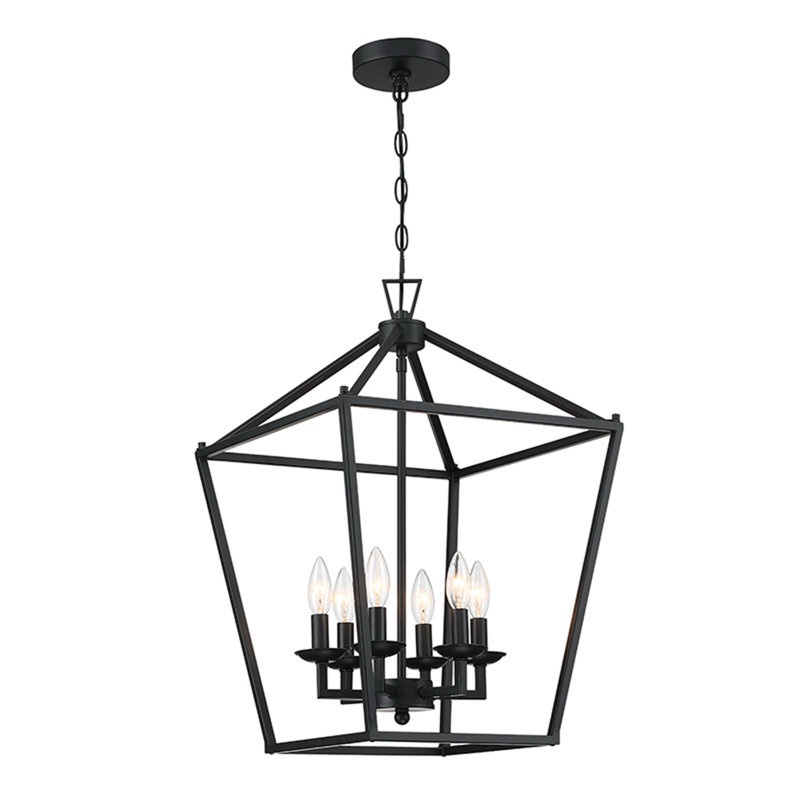 Gurjit 6 - Light Dimmable Lantern Geometric Chandelier