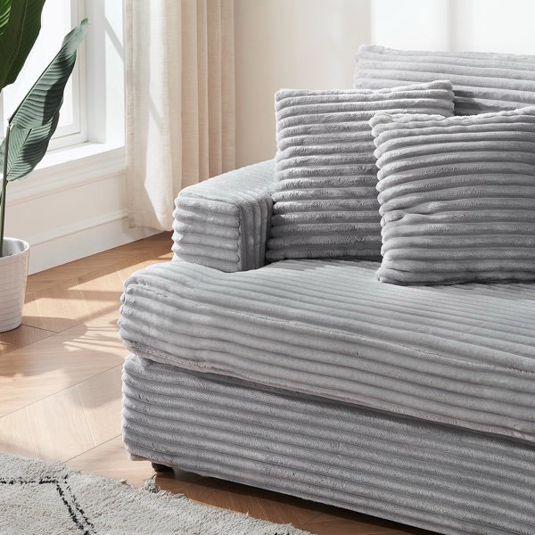 Comfortable Corduroy Sofa ( ONLY BOX 2/4 && COLOR GREEN NOT GREY )