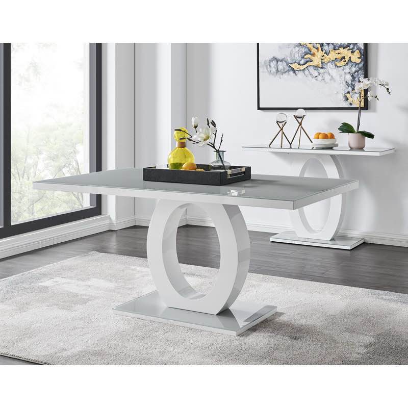 Scottsmoor Modern High Gloss Halo Luxury Dining Table (Table base only box 3/3)