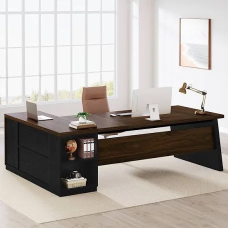 78 inch L shaped executive desk ( BOX 1/2 )