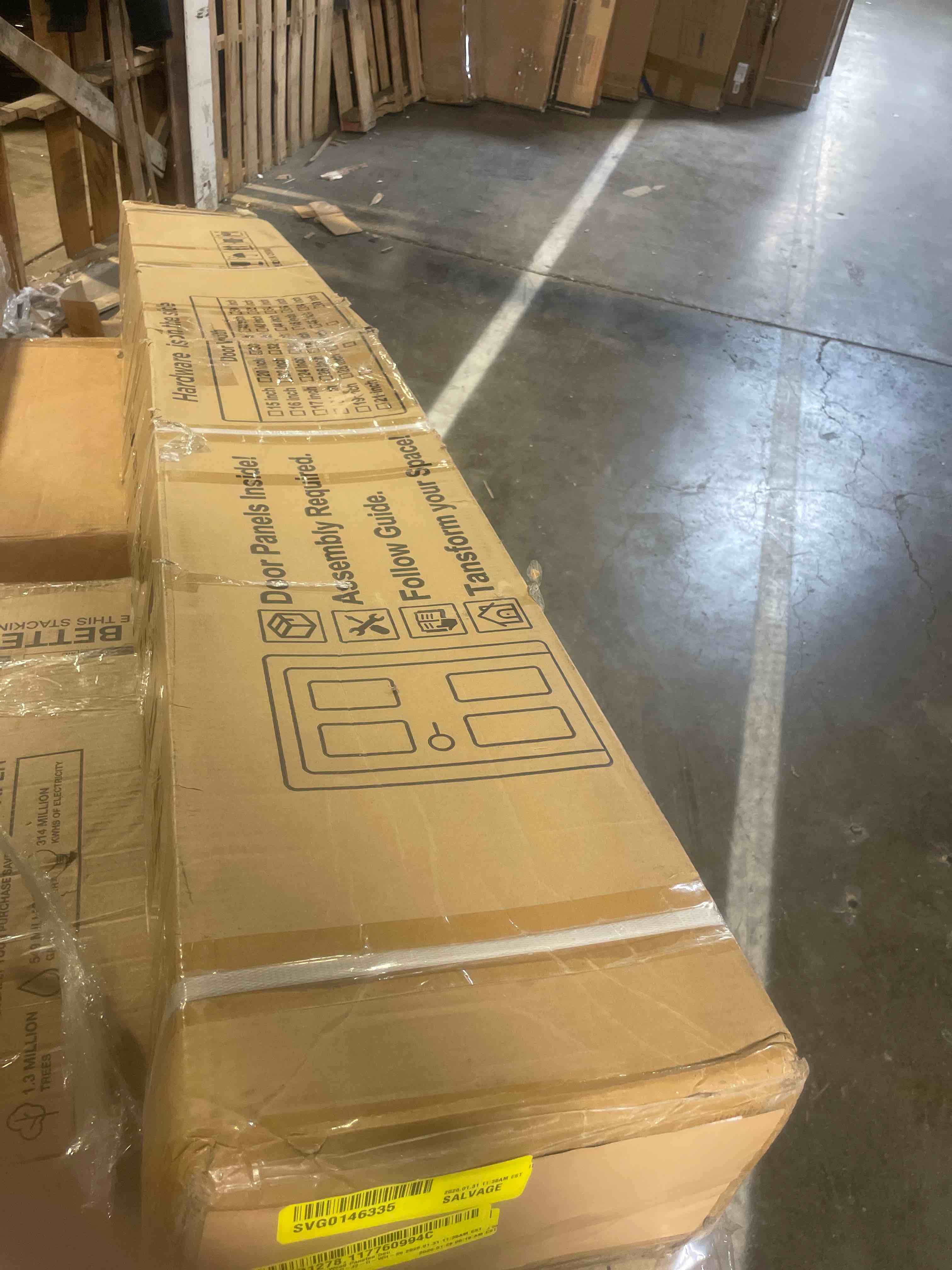 Condition photo showing New/Like New for manufactured solid wood paneled door 