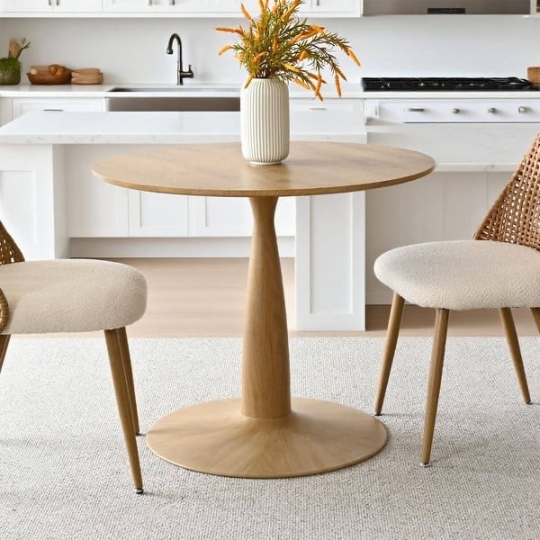 Round Pedestal Dining Table - 34.5 ( Missing screws)