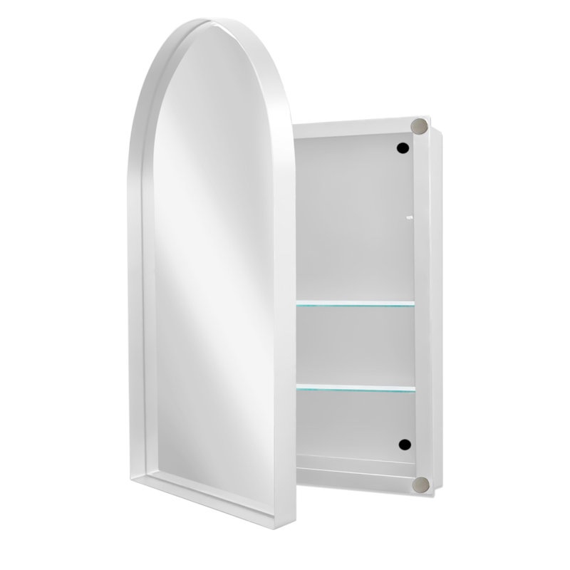 24" w 36" h recessed framed medicine cabinet with mirror