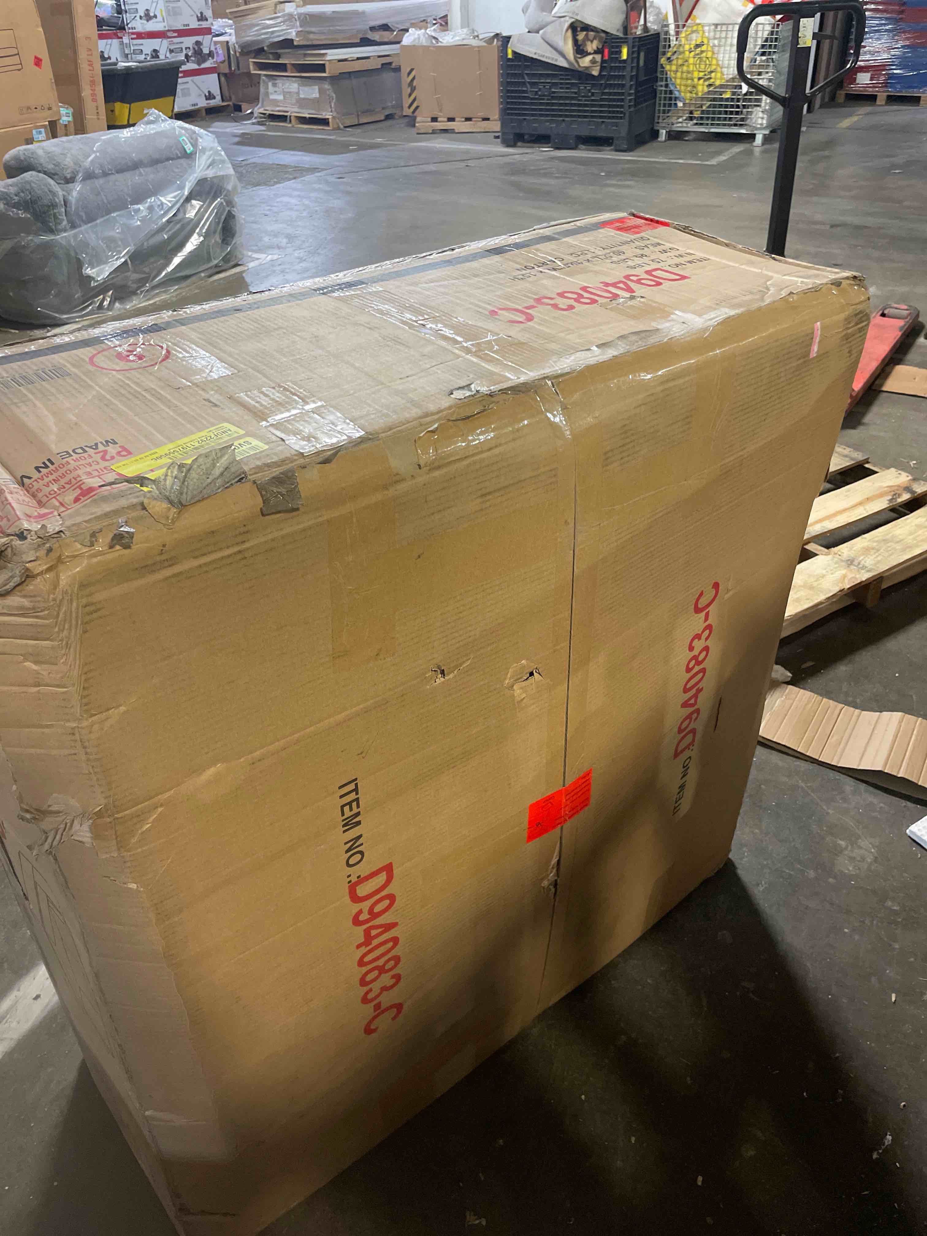 Condition photo showing As Is for Andreco 6 piece corduroy sectional