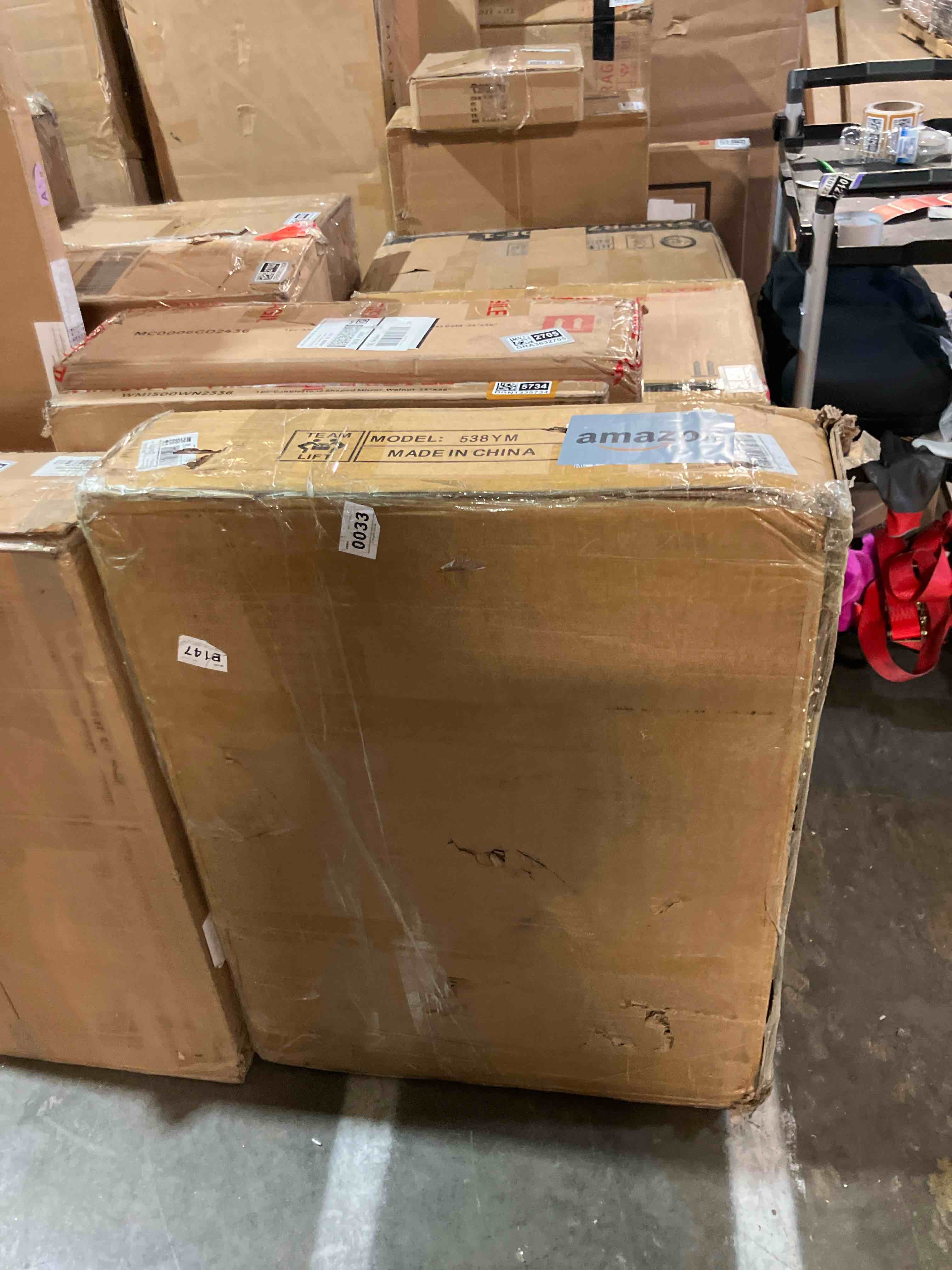 Condition photo showing Good Condition for Vabches Makeup Vanity with Lights, 37inch Vanity Desk with Power Strip, 4 Drawers Makeup Table with Lighted Mirror, 3 Lighting Colors,Black (Missing hardware)