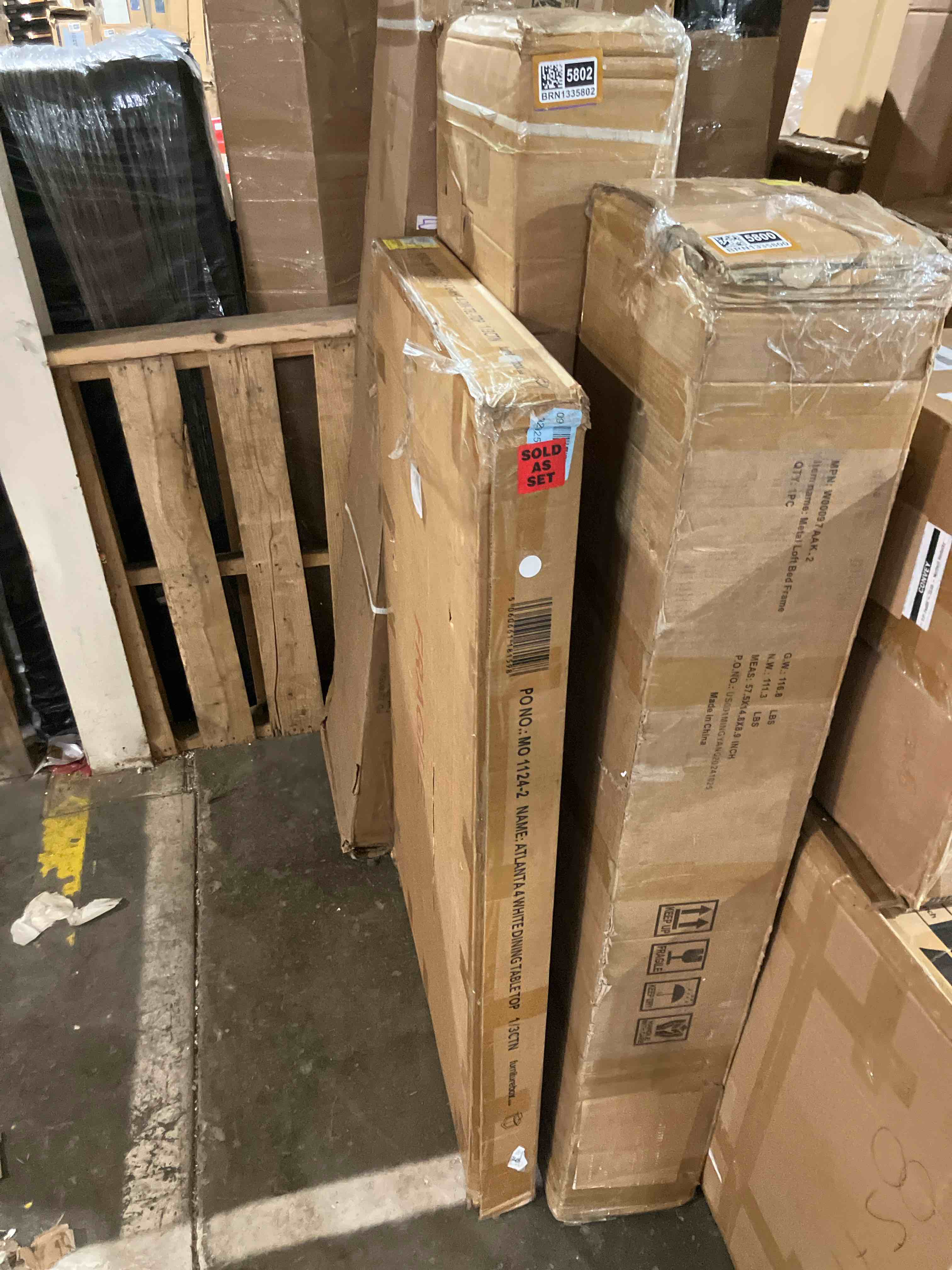 Condition photo showing As Is for Scottsmoor Modern High Gloss Halo Luxury Dining Table (Table top only)